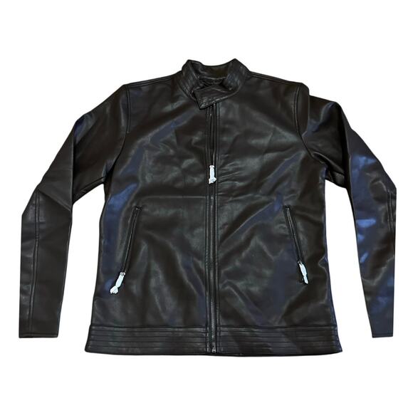 SLATE & STONE
Faux Leather Racer Jacket Mens Size Medium - Picture 4 of 6